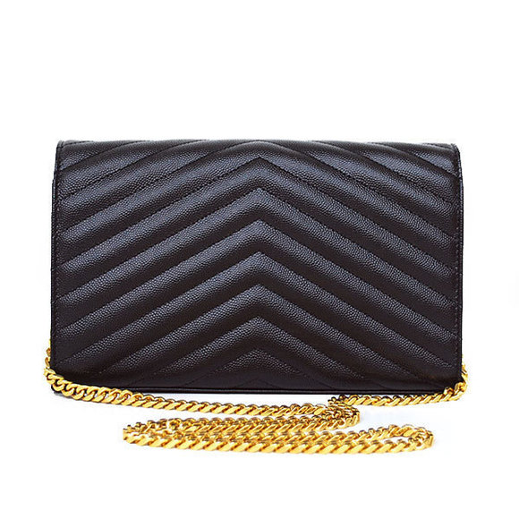 Saint Laurent Chain wallet Shoulder leather YSL Black - Picture 3 of 10